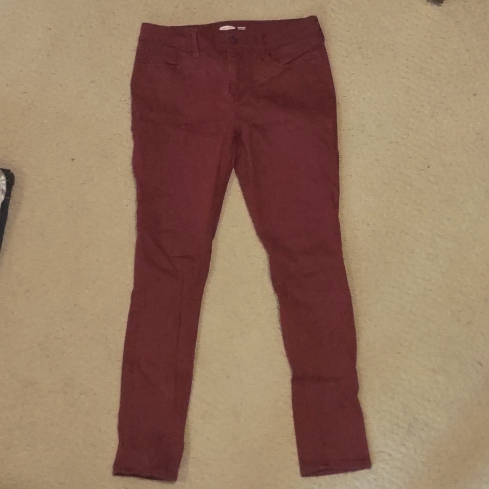 Maroon Old Navy Rockstar Super Skinny Jeans